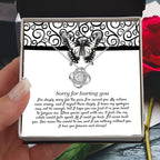 Apology Gift - Sorry for Hurting You - I am Nothing Without You - Love Knot Pendant Necklace