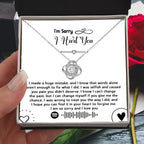Apology Gift for Girlfriend, Wife, Soulmate - Sorry, You Didn't Deserve - Love Knot Pendant Necklace