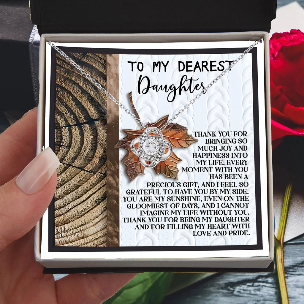 Gift for Daughter - Love And Pride - Love Knot Pendant Necklace