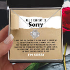 Apology Gift for Girlfriend, Wife, Soulmate - Sorry, Don't Keep Me Apart - Love Knot Pendant Necklace