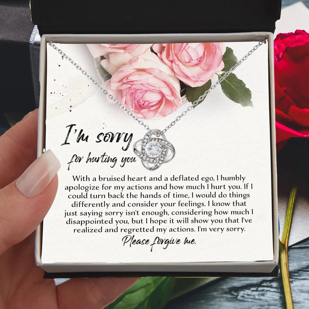 Apology Gift - Sorry, Regretted My Actions - Love Knot Pendant Necklace