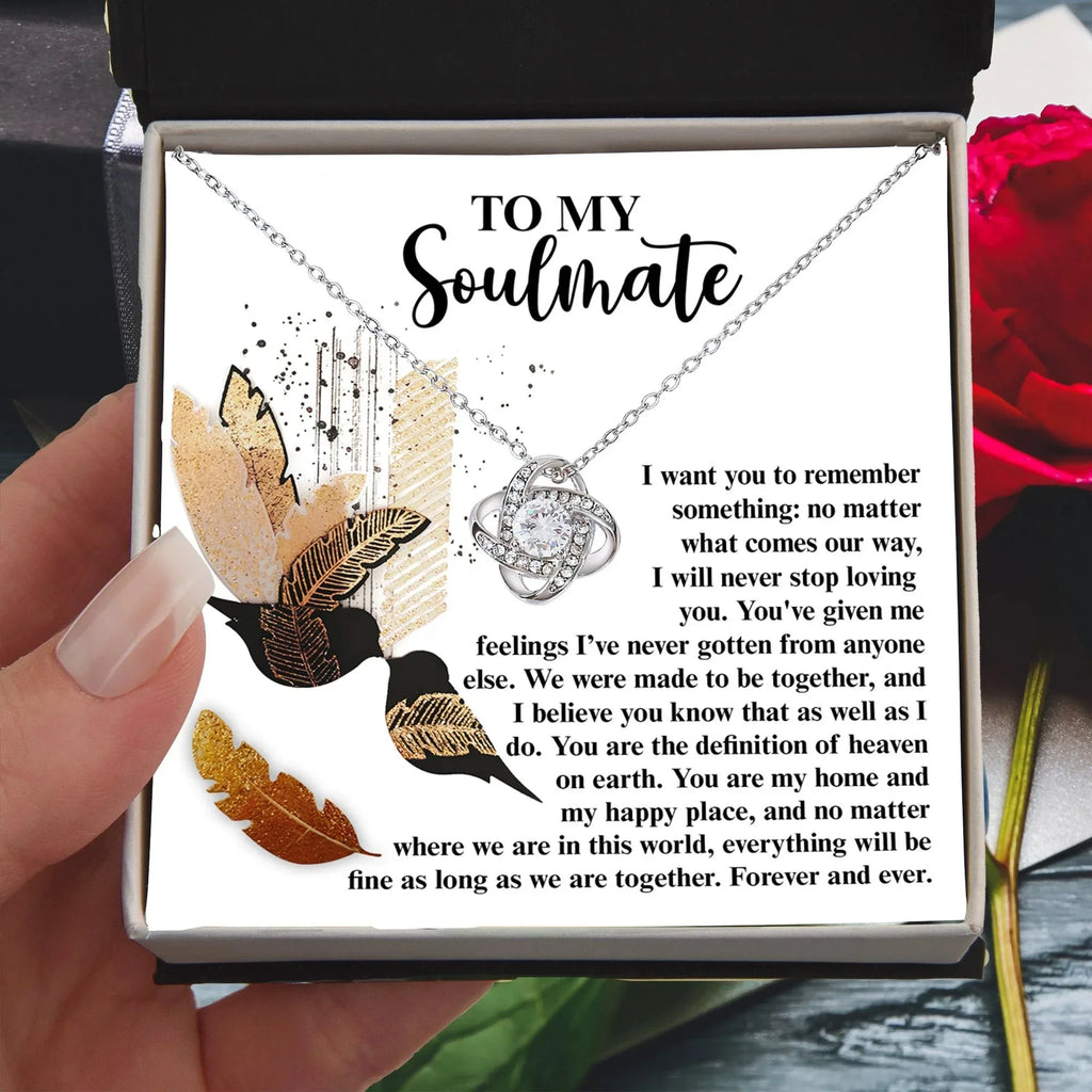 Gift for Soulmate - Given Me Feelings - Love Knot Pendant Necklace