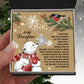 To My Daughter Christmas Love Knot Necklace – Holiday Gift with Polar Bear Message Card, Inspirational Daughter Jewelry, Christmas Gift from Mom or Dad