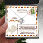 Happy Thanksgiving Gift for Her – True Friend Message Card Necklace, Meaningful Appreciation Jewelry for Best Friend, Sister, or Loved One