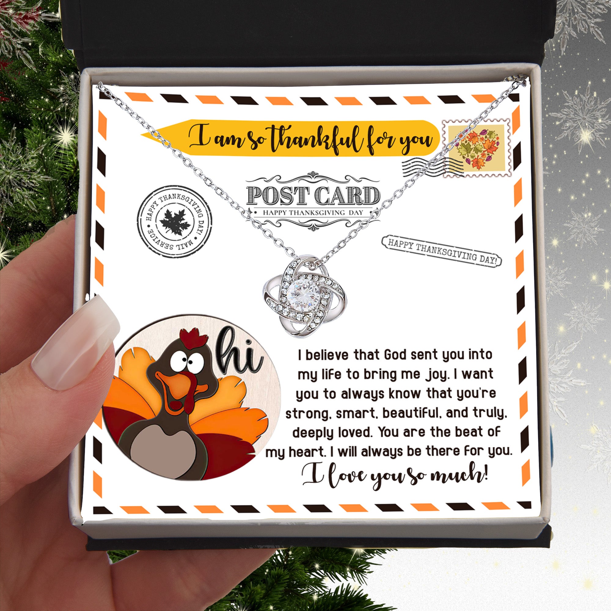 Gift for Thanksgiving - The Beat - Love Knot Pendant Necklace - Mallard Moon