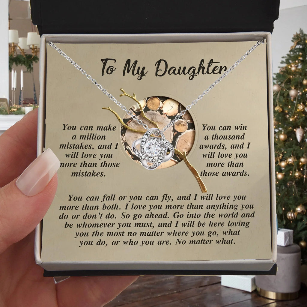 Gift for Daughter - A Thousand Awards - Love Knot Pendant Necklace