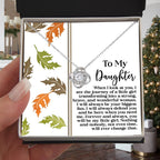 Gift for Daughter - Biggest Fan - Love Knot Pendant Necklace