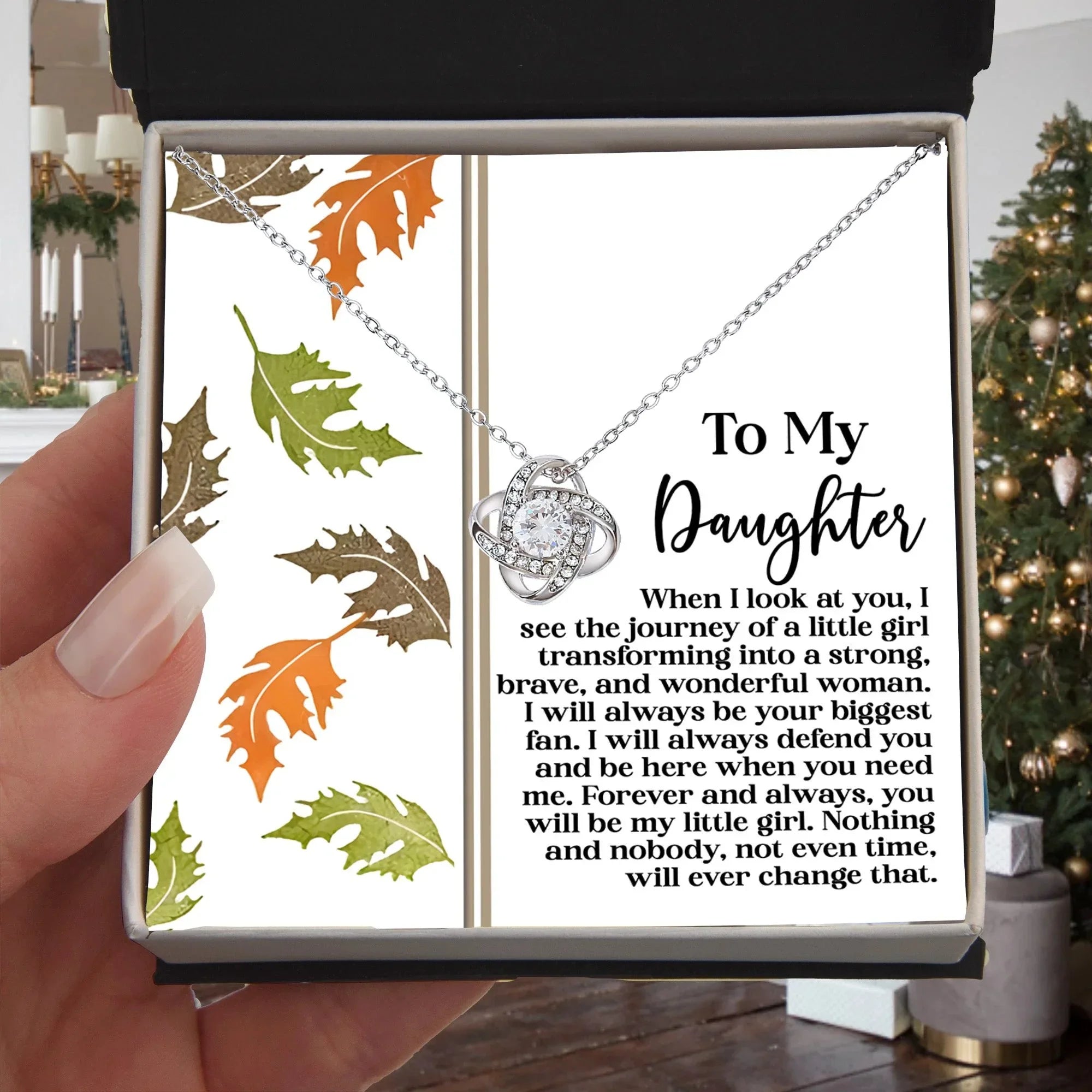 Gift for Daughter - Biggest Fan - Love Knot Pendant Necklace