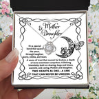 Mother and Daughter - A Special Bond Love Knot Pendant Necklace
