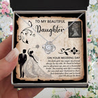 Daughter Wedding Day Gift - Beautiful Bride Love Knot Pendant Necklace