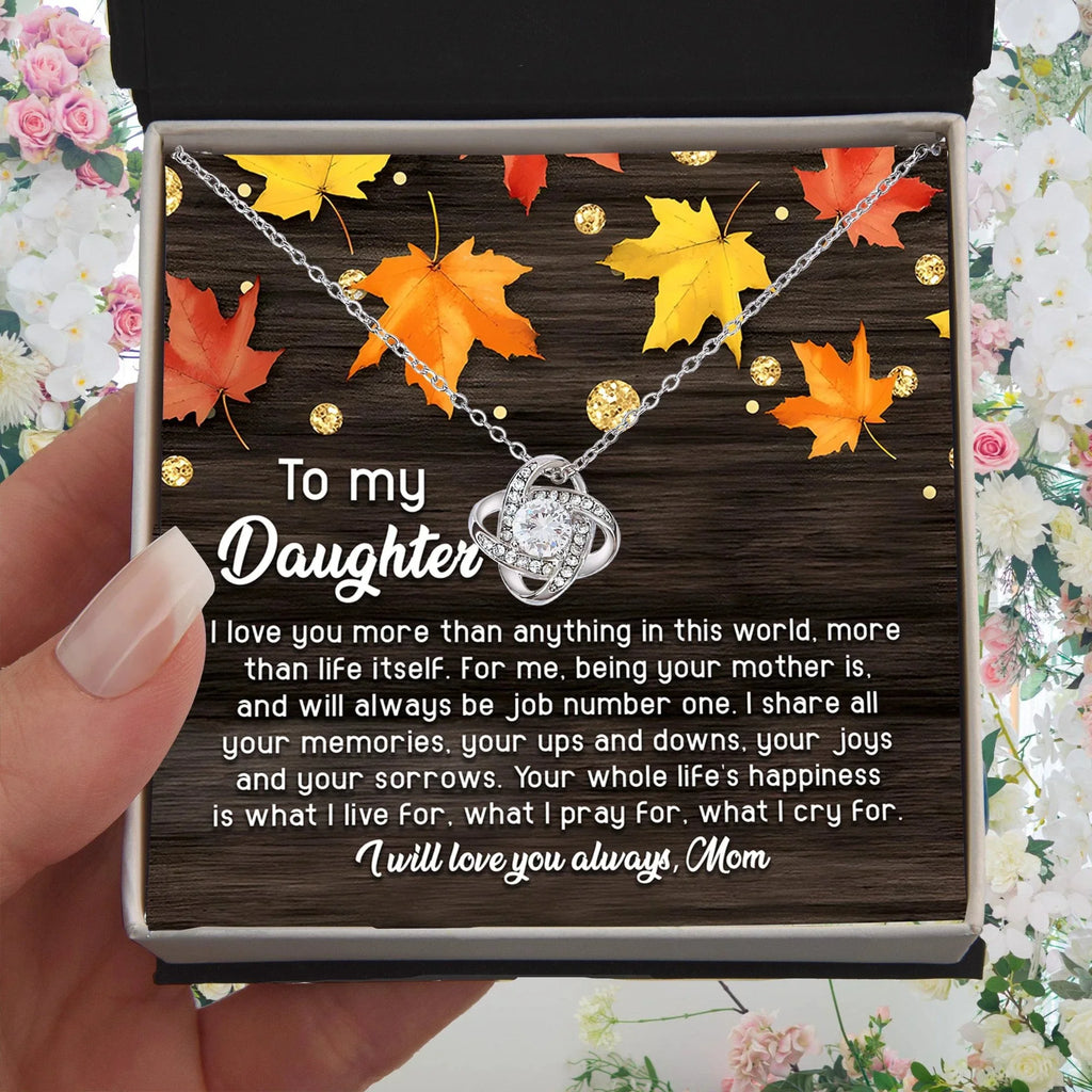 Daughter - Job Number One - Love Knot Pendant Necklace
