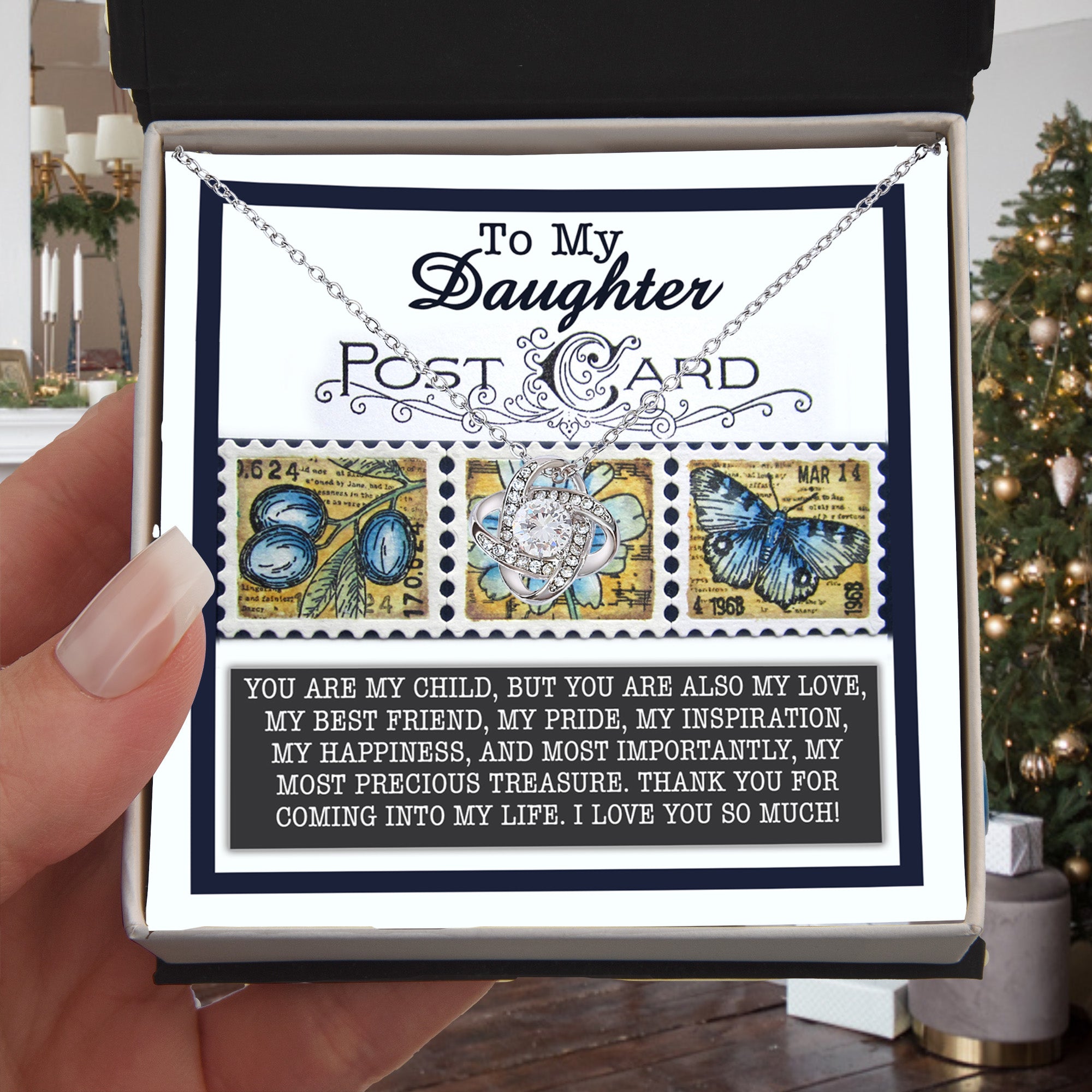 Gift for Daughter - Precious Treasure - Love Knot Pendant Necklace - Mallard Moon