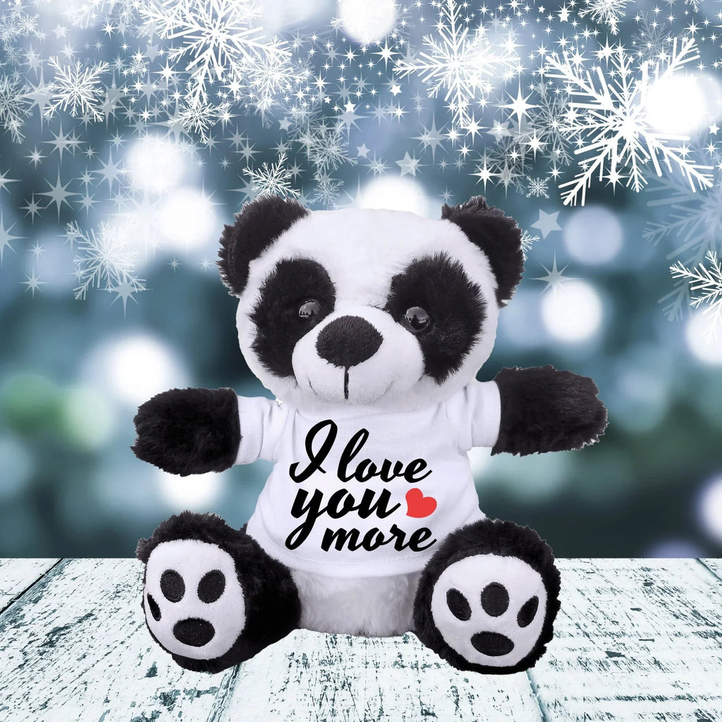 Love You More - Plush Lamb, Panda, or Teddy Bear with Tee Shirt Romantic Gift for Sweetheart