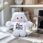 Love You More - Plush Lamb, Panda, or Teddy Bear with Tee Shirt Romantic Gift for Sweetheart
