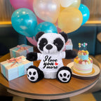 Love You More - Plush Lamb, Panda, or Teddy Bear with Tee Shirt Romantic Gift for Sweetheart