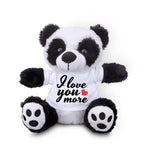 Love You More - Plush Lamb, Panda, or Teddy Bear with Tee Shirt Romantic Gift for Sweetheart