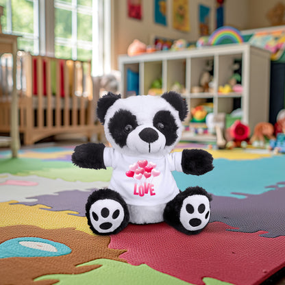 Love is in the Air - Plush Lamb, Panda, or Teddy Bear with Tee Shirt - Mallard Moon Gift Shop