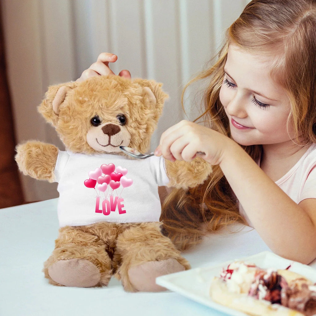 Love is in the Air - Plush Lamb, Panda, or Teddy Bear with Tee Shirt