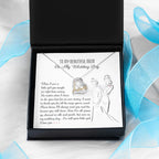 Gift for Mom Wedding Day - Always Your Little Girl Love Heart Pendant Necklace