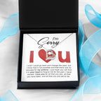 Gift for Girlfriend, Wife - Sorry, Change The Past - Love Dancing Heart Pendant Necklace