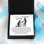 Apology Gift for Girlfriend, Wife - Sorry, My Last Breath - Love Heart Pendant Necklace
