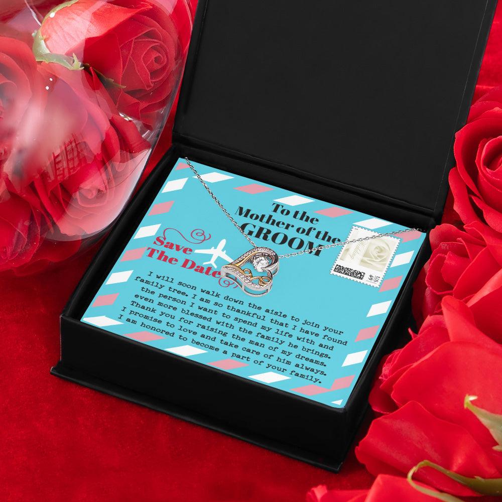 Mother of the Groom Gift Join your Family Tree Love Heart Pendant Necklace - Mallard Moon Gift Shop