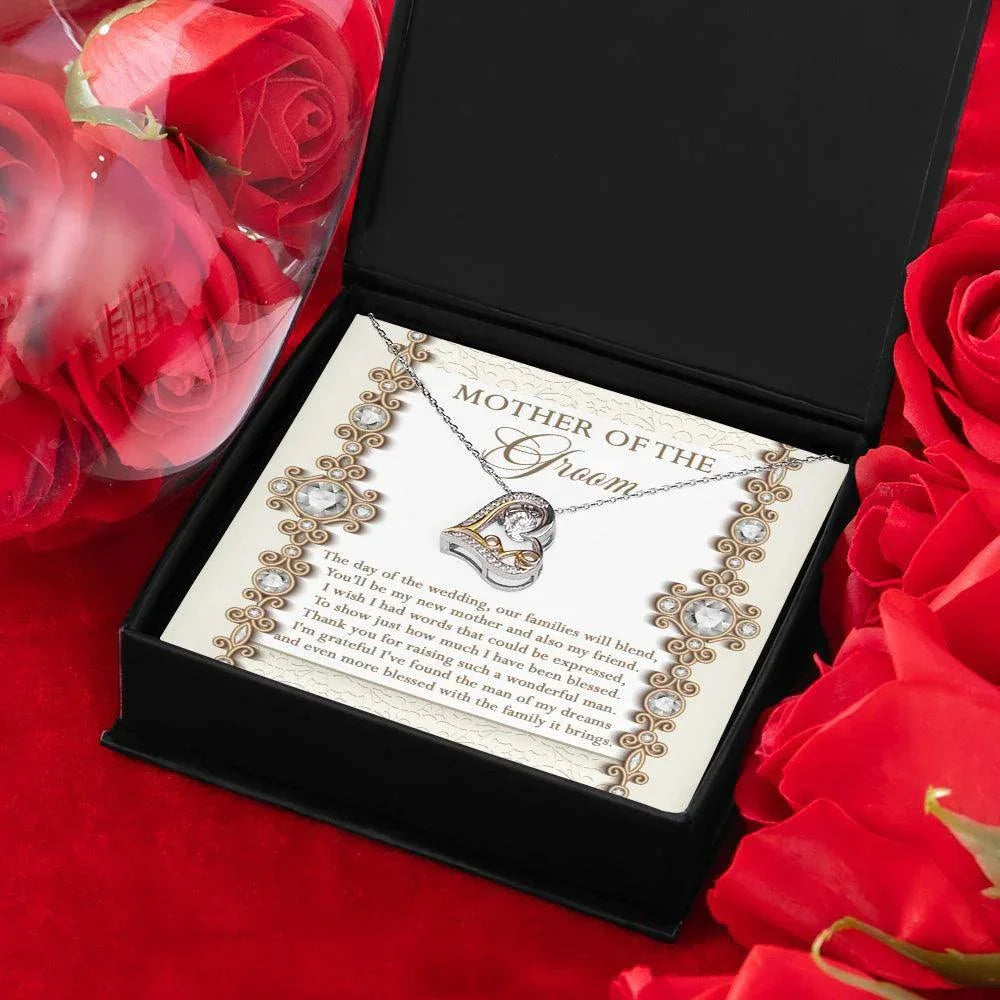 Mother of the Groom Gift New Mother and Friend Love Heart Pendant Necklace
