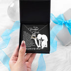 To My Beautiful Bride - I Choose You Love Dancing Heart Pendant Necklace Wedding Day Gift from Groom