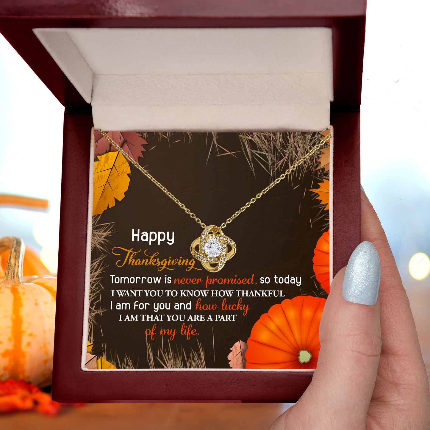Gift for Thanksgiving - How Lucky - Love Knot Pendant Necklace
