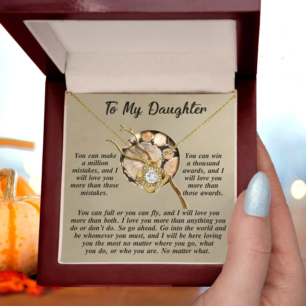 Gift for Daughter - A Thousand Awards - Love Knot Pendant Necklace