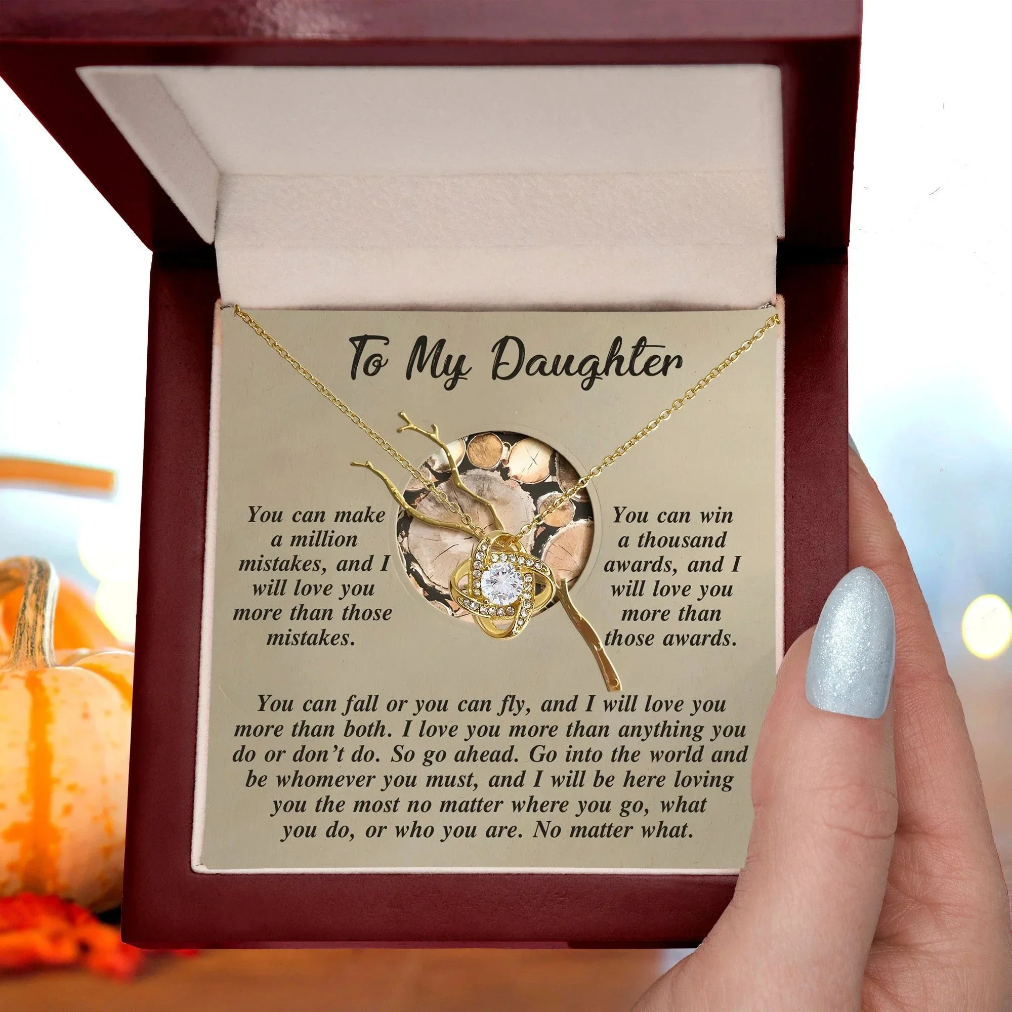 Gift for Daughter - A Thousand Awards - Love Knot Pendant Necklace