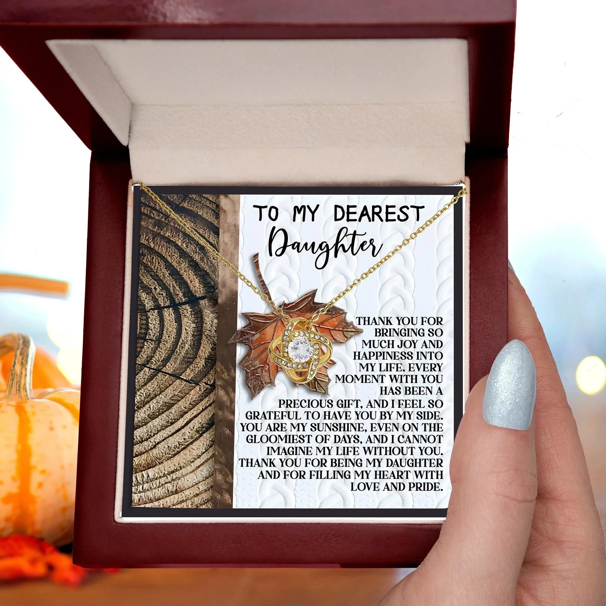 Gift for Daughter - Love And Pride - Love Knot Pendant Necklace