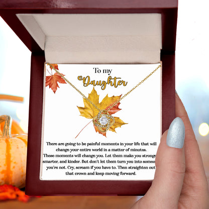 Gift for Daughter - Make You Stronger - Love Knot Pendant Necklace - Mallard Moon