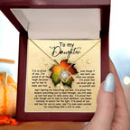 Gift for Daughter - Stood Your Ground - Love Knot Pendant Necklace