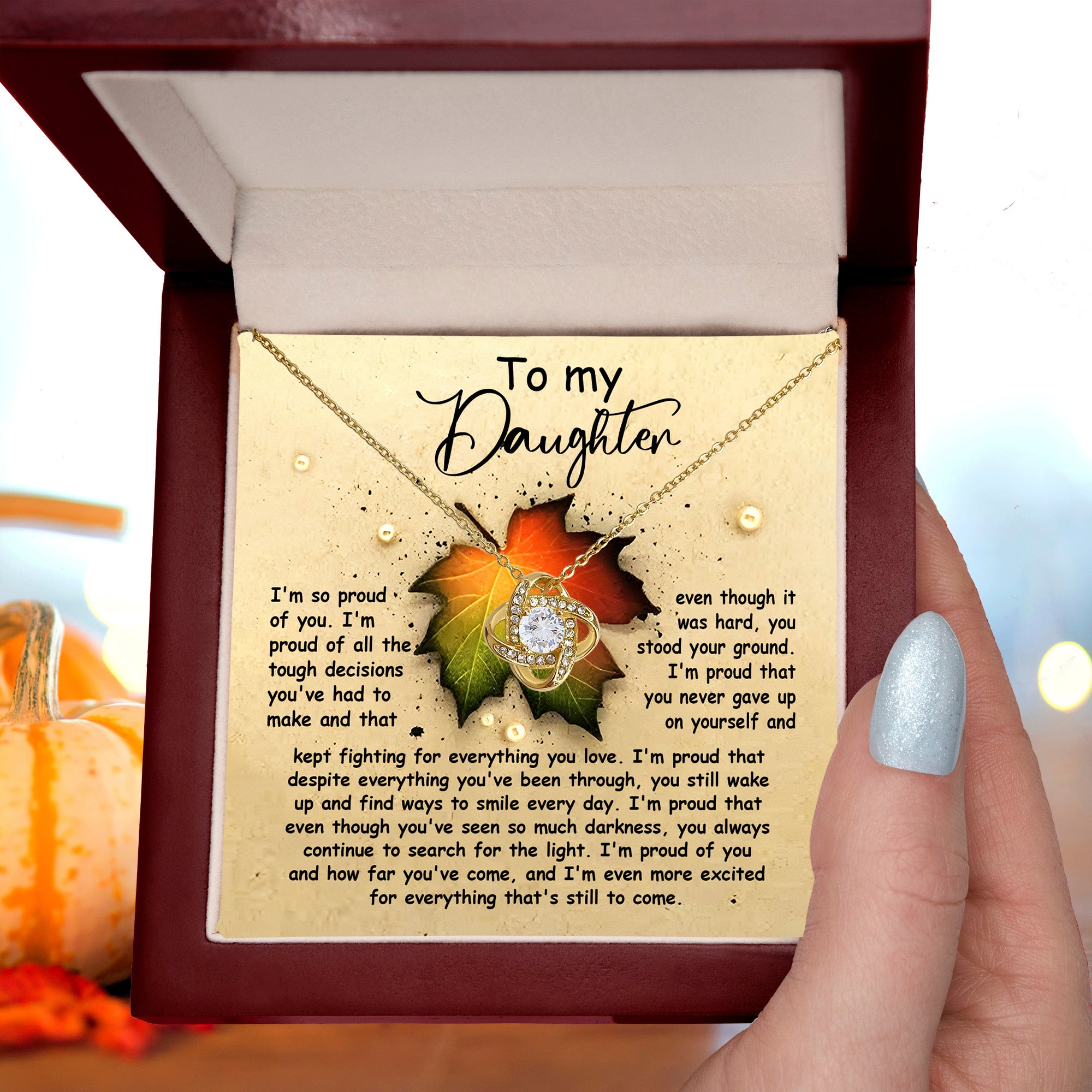 Gift for Daughter - Stood Your Ground - Love Knot Pendant Necklace - Mallard Moon