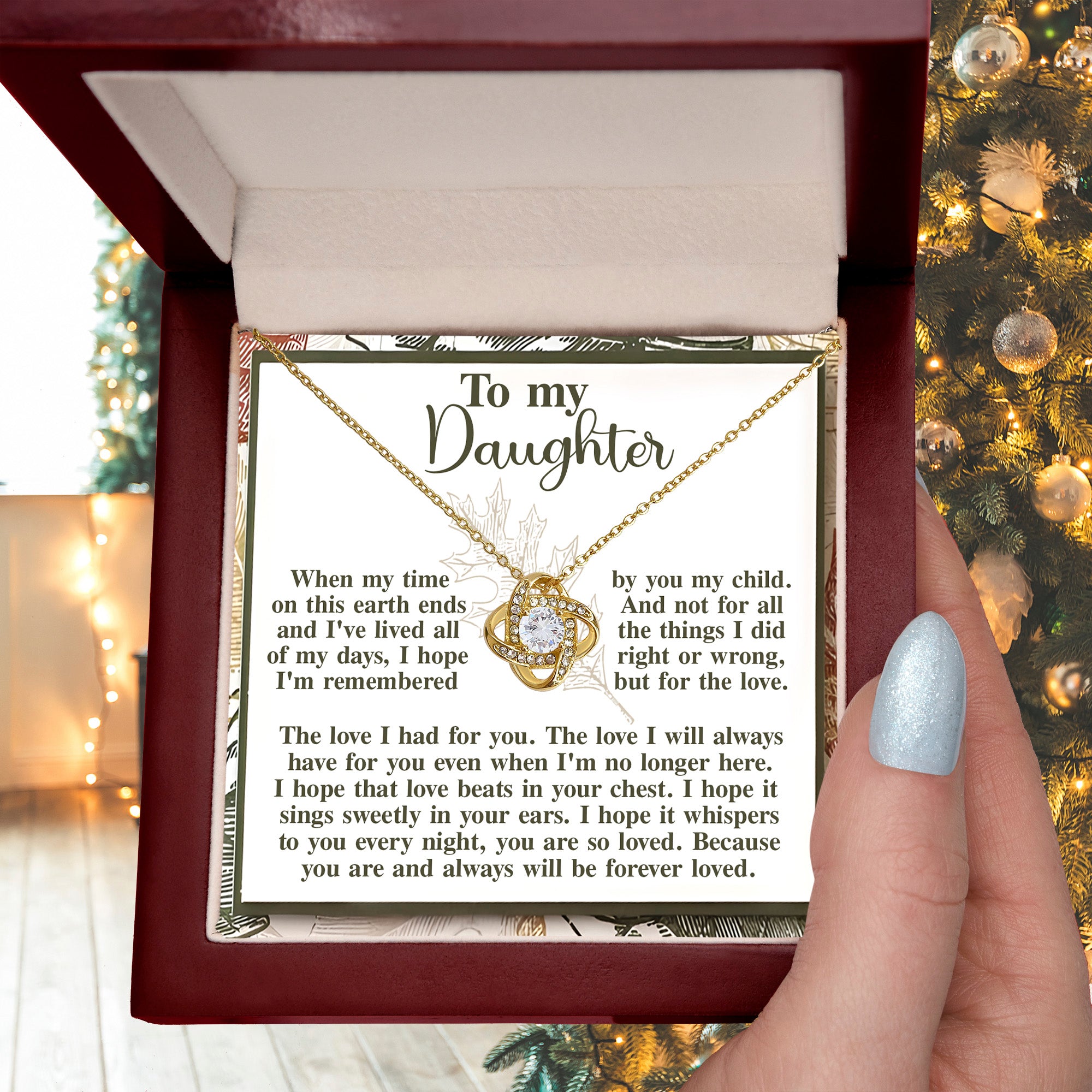 Gift for Granddaughter - How Beautiful - Love Knot Pendant Necklace - Mallard Moon