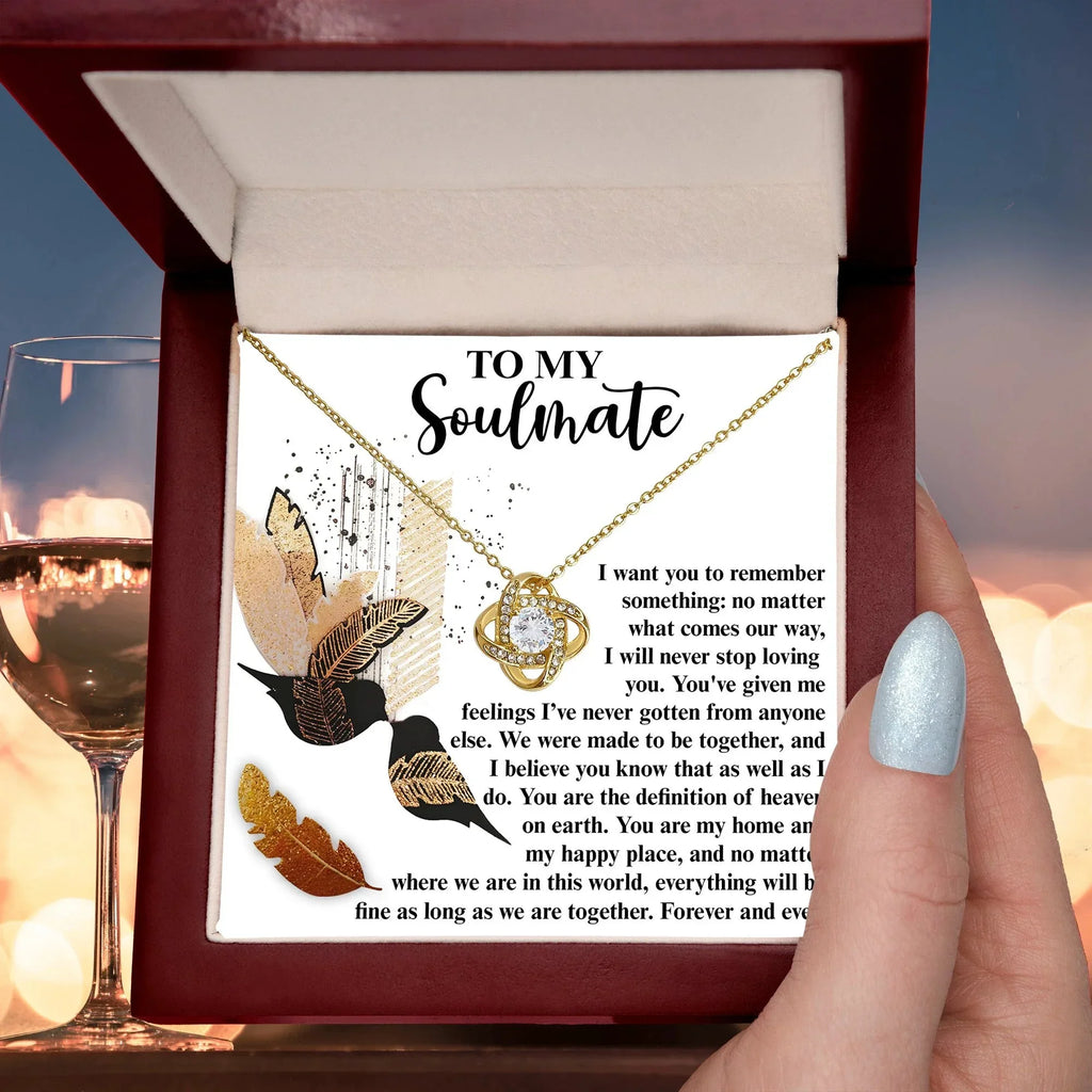 Gift for Soulmate - Given Me Feelings - Love Knot Pendant Necklace