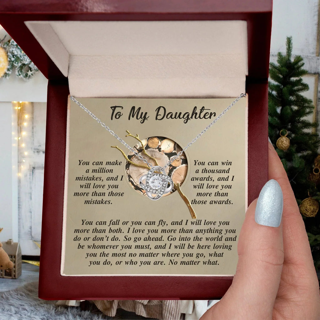 Gift for Daughter - A Thousand Awards - Love Knot Pendant Necklace