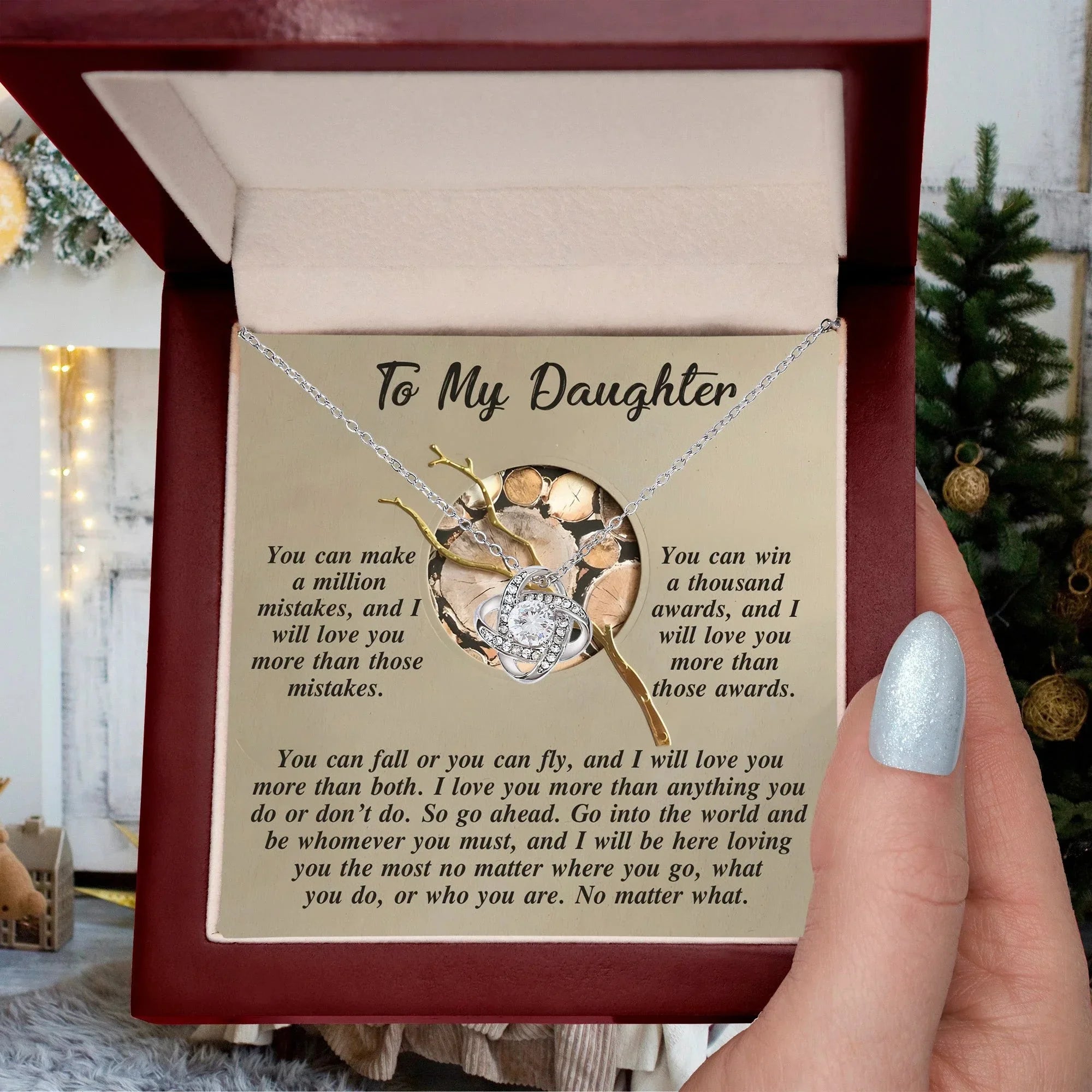 Gift for Daughter - A Thousand Awards - Love Knot Pendant Necklace