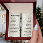 Apology Gift for Girlfriend, Wife, Soulmate - Sorry, What An Idiot - Love Knot Pendant Necklace