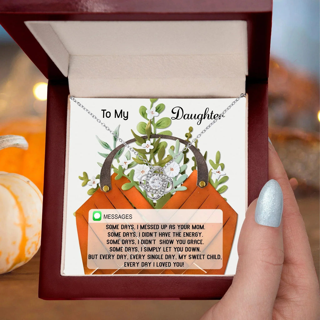 Gift for Daughter - Show You Grace - Love Knot Pendant Necklace