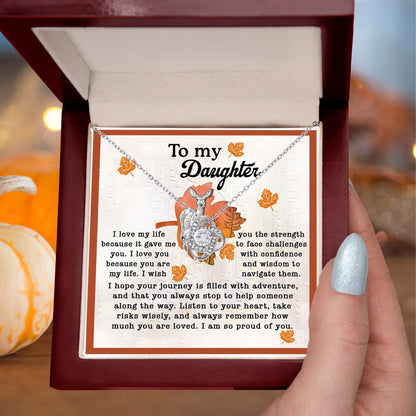 Gift for Daughter - Life Gave Me You - Love Knot Pendant Necklace - Mallard Moon