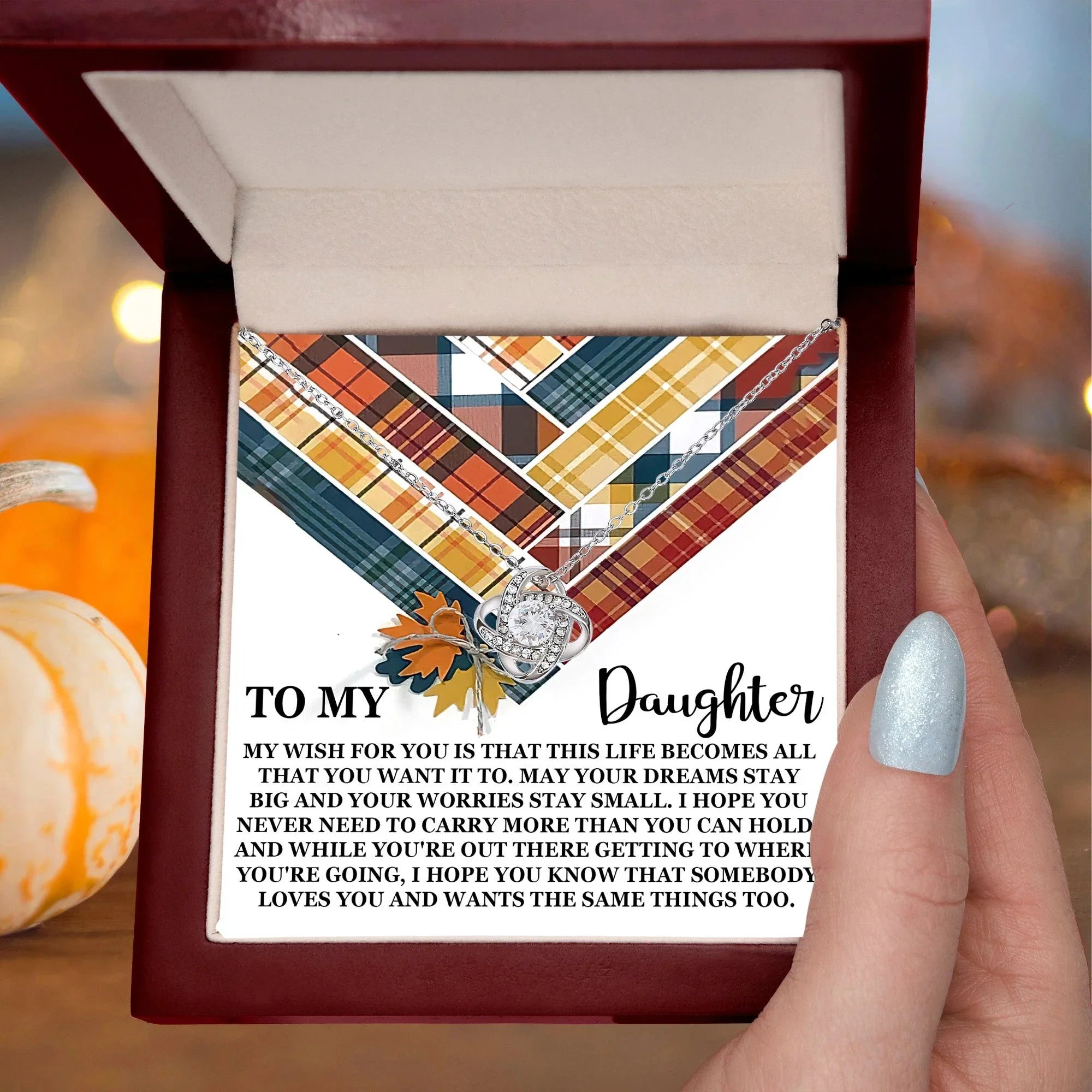 Gift for Daughter - The Same Things - Love Knot Pendant Necklace