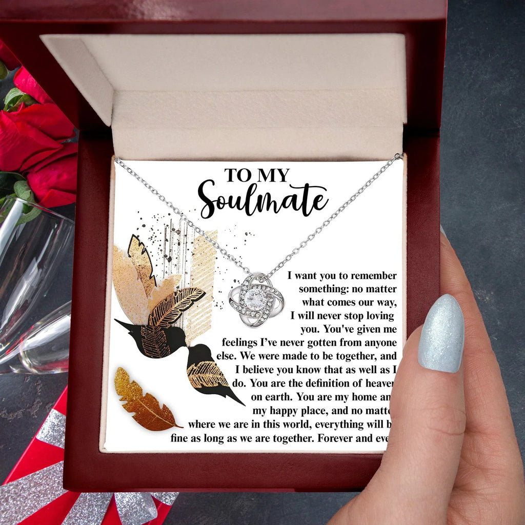 Gift for Soulmate - Given Me Feelings - Love Knot Pendant Necklace