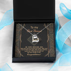 Gift for Best Friend Wedding - Strong And Bright - Wedding Day Gift Love Dancing Heart Pendant Necklace