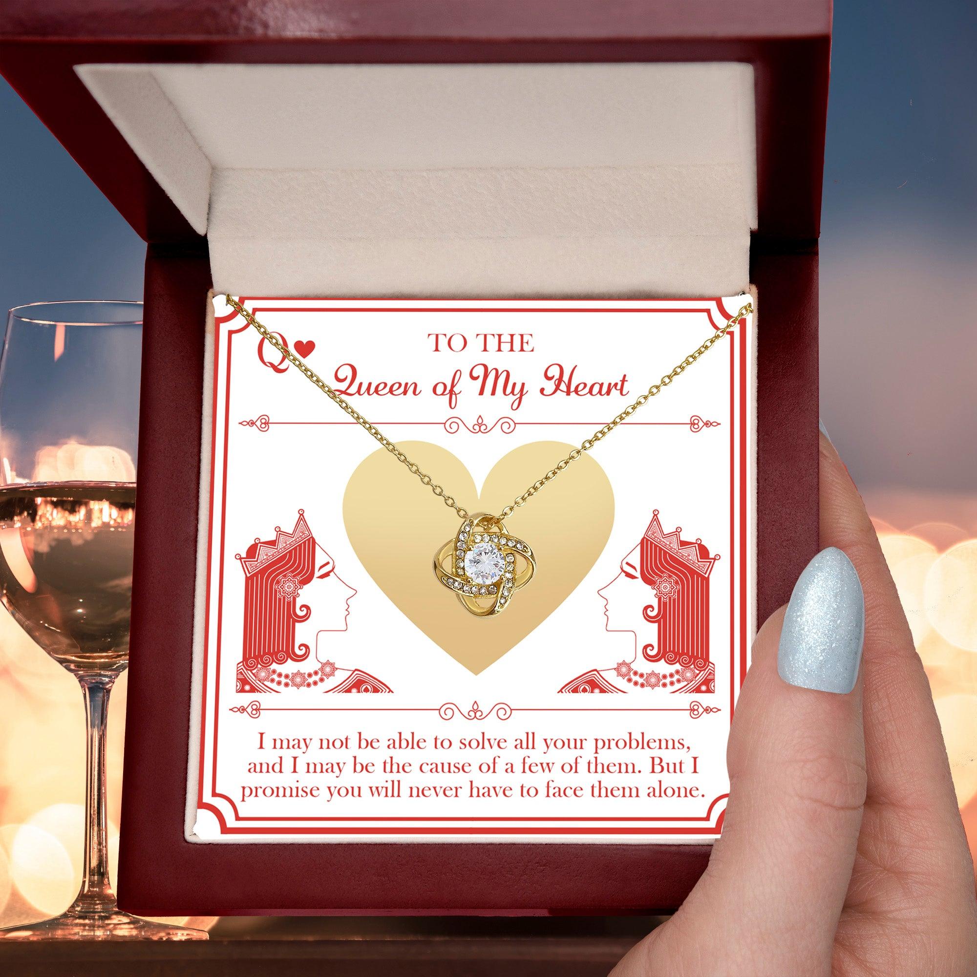 Wife Wedding Day Gift - The Queen - Love Knot Pendant Necklace - Mallard Moon Gift Shop