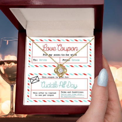 Wife Wedding Day Gift - Love Coupon - Love Knot Pendant Necklace - Mallard Moon Gift Shop