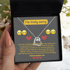 Apology Gift for Girlfriend, Wife, Soulmate - Sorry, Make You Cry - Love Dancing Heart Pendant Necklace