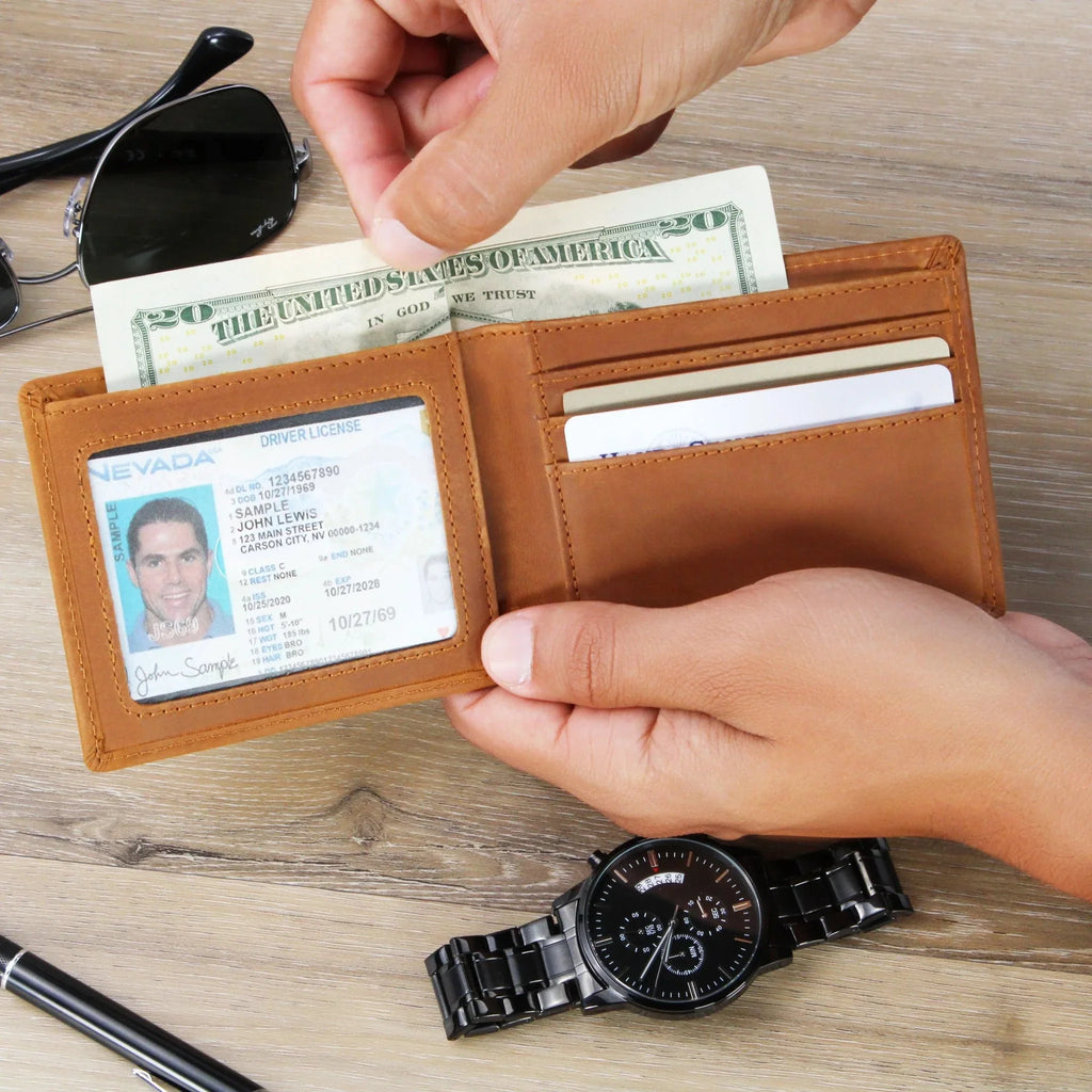 Male Graduation Personalized Graphic Leather Wallet