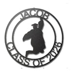 Male or Female Graduate Custom Name Metal Art Wall Sign